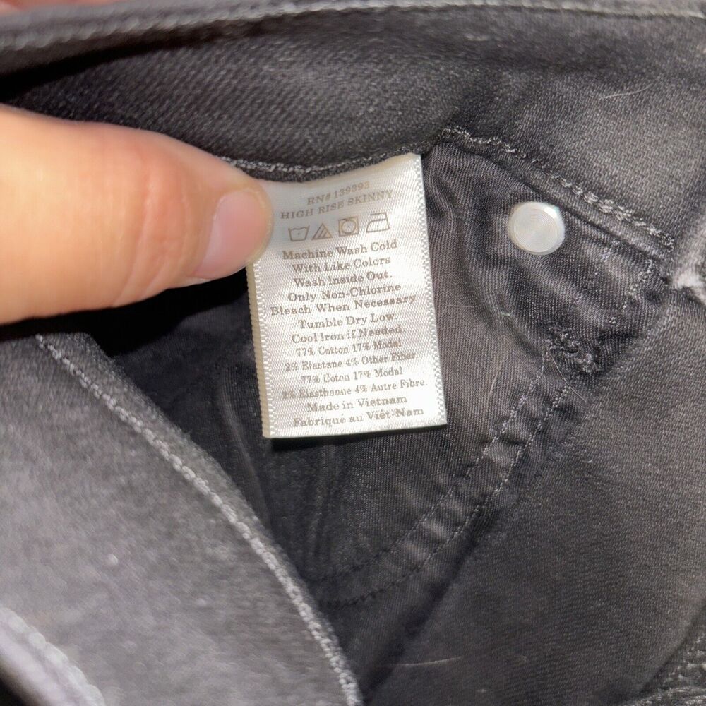 Womens Size 28 Everlane Skinny Ankle Jeans Black EUC - Picture 5 of 5